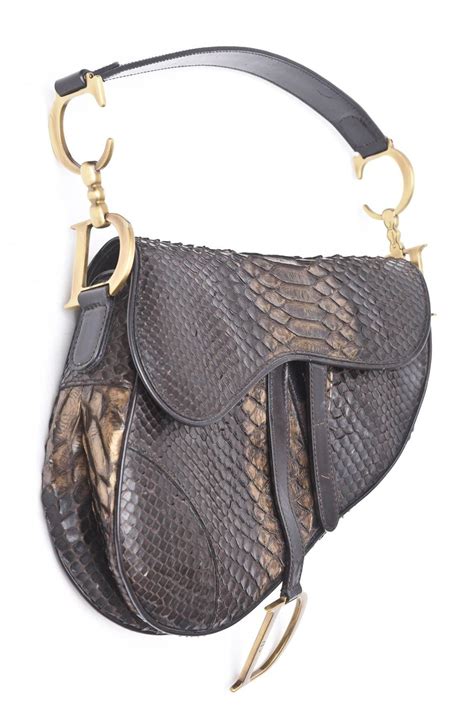 dior python saddle bag|Dior saddle bags.